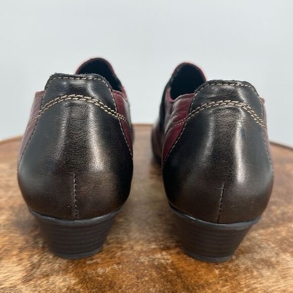 Remonte Shoes Wm 39 (US 8) Multicolor Leather Slip On Block Heel Loafer Comfort - Picture 5 of 12